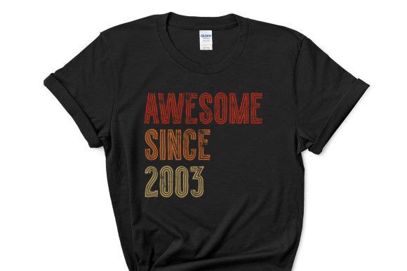 Awesome Since 2003 Graphics and T-Shirt Designs