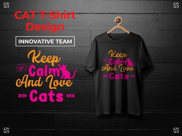 Cat T-Shirt Graphics for Print Templates Publishing