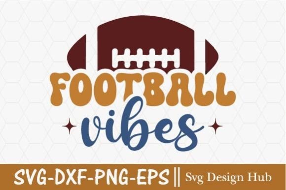 Football Vibes Svg, Retro Football Svg
