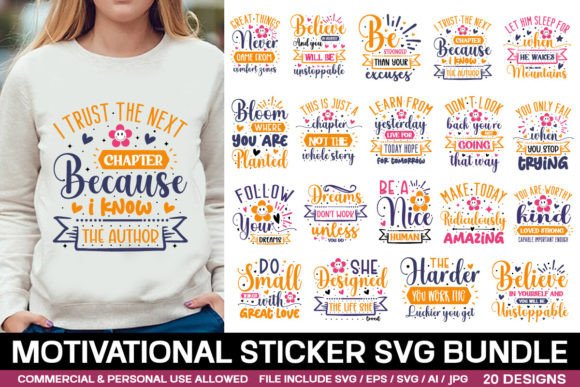 Funny Motivational Svg Bundle: Graphics & T-Shirt Designs