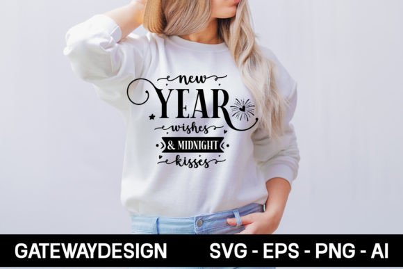 New Year Wishes Midnight Kisses Graphics